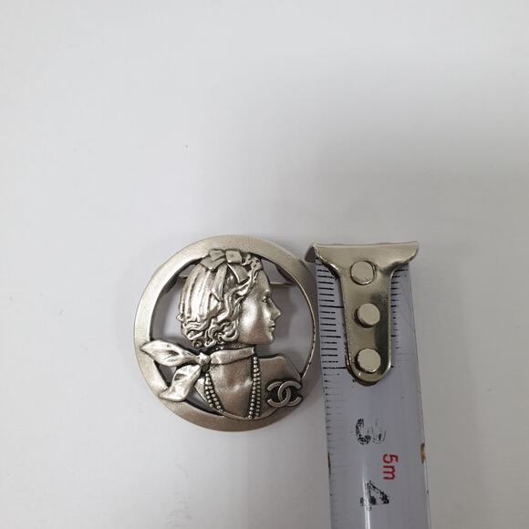 Chanel Silver-tone Mademoiselle Brooch - Picture 6 of 6